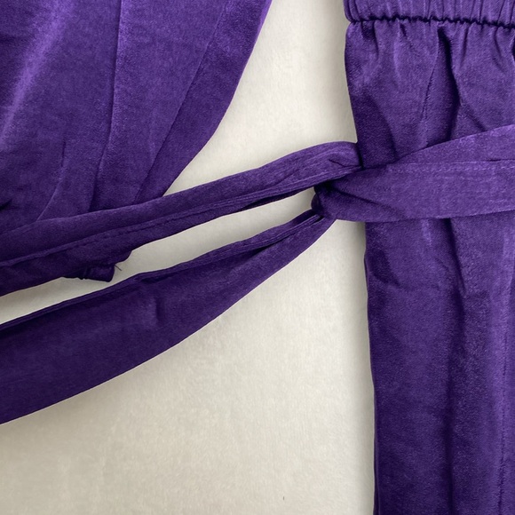 NEW Lucky Brand Women's Midi Dress w/Belt 3/4 Sleeve V-Neck Size XL Purple - Picture 7 of 13